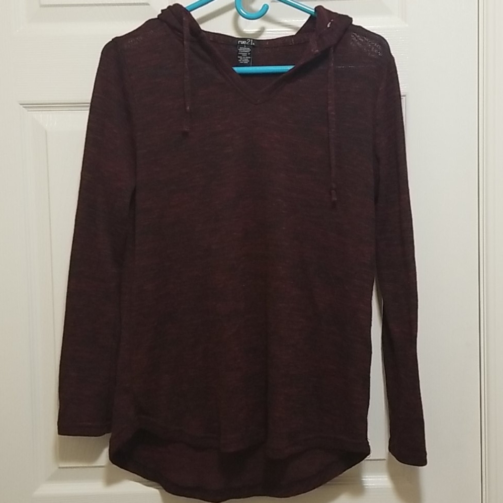 Red and black hoodie